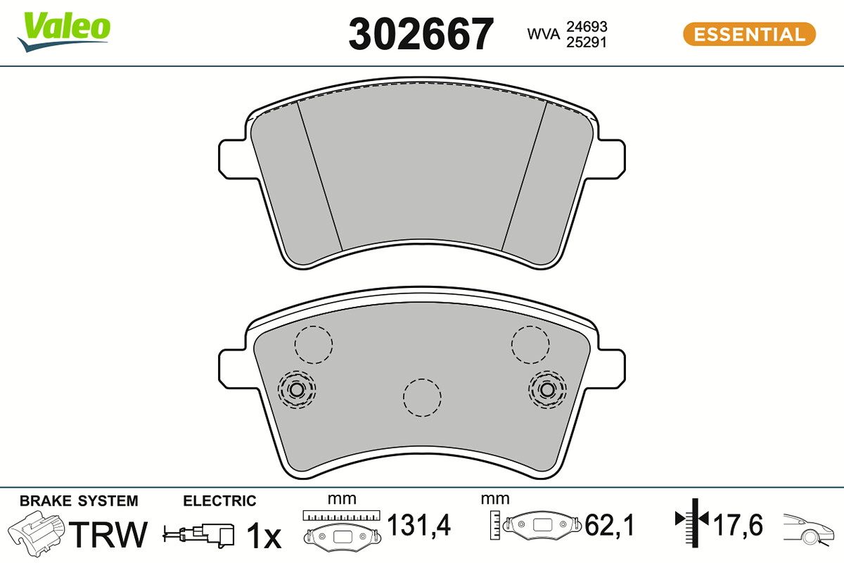 BRAKE PADS FIRST RENAULT KANGOO FR